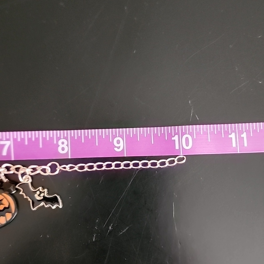 Halloween charm bracelet w/Jack Skeleington charm - Picture 3 of 5